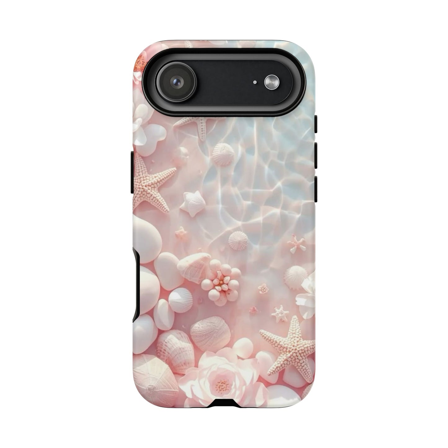 Phone Case — Pink Seashell Starfish Beach Waterproof Design