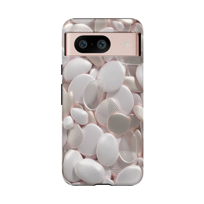 Phone Case – Soft Pink Pebble Pattern Protective Tough Case