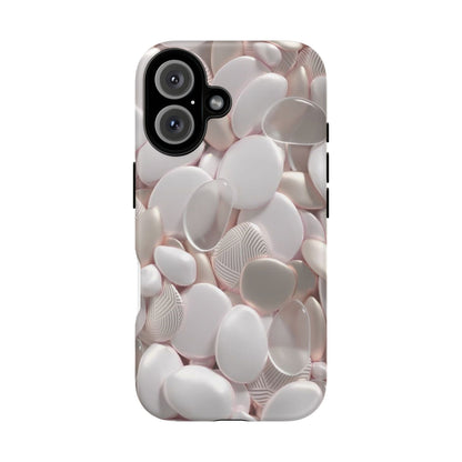 Phone Case – Soft Pink Pebble Pattern Protective Tough Case