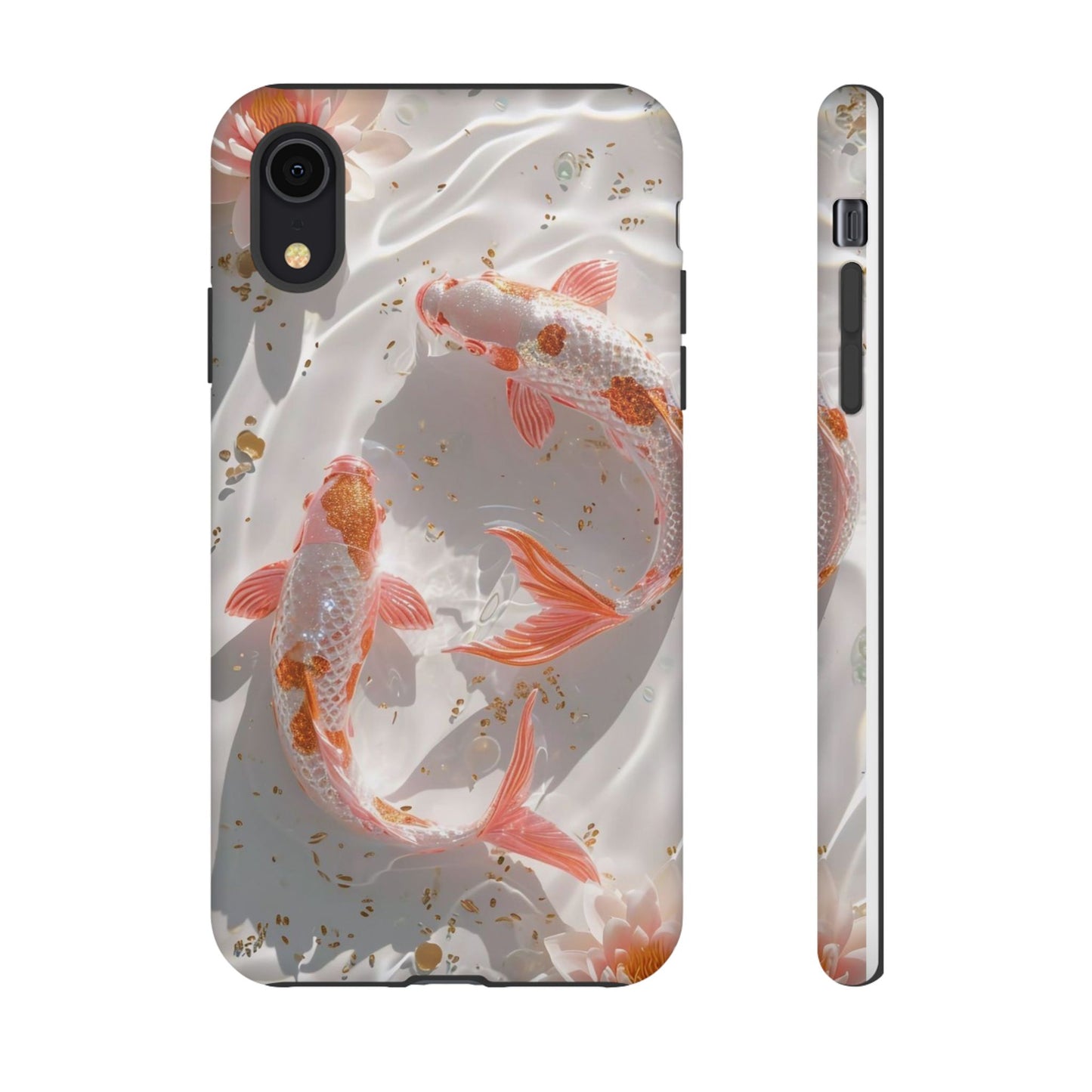 Koi Fish Phone Case "Serene Gold Fleck Watercolor"