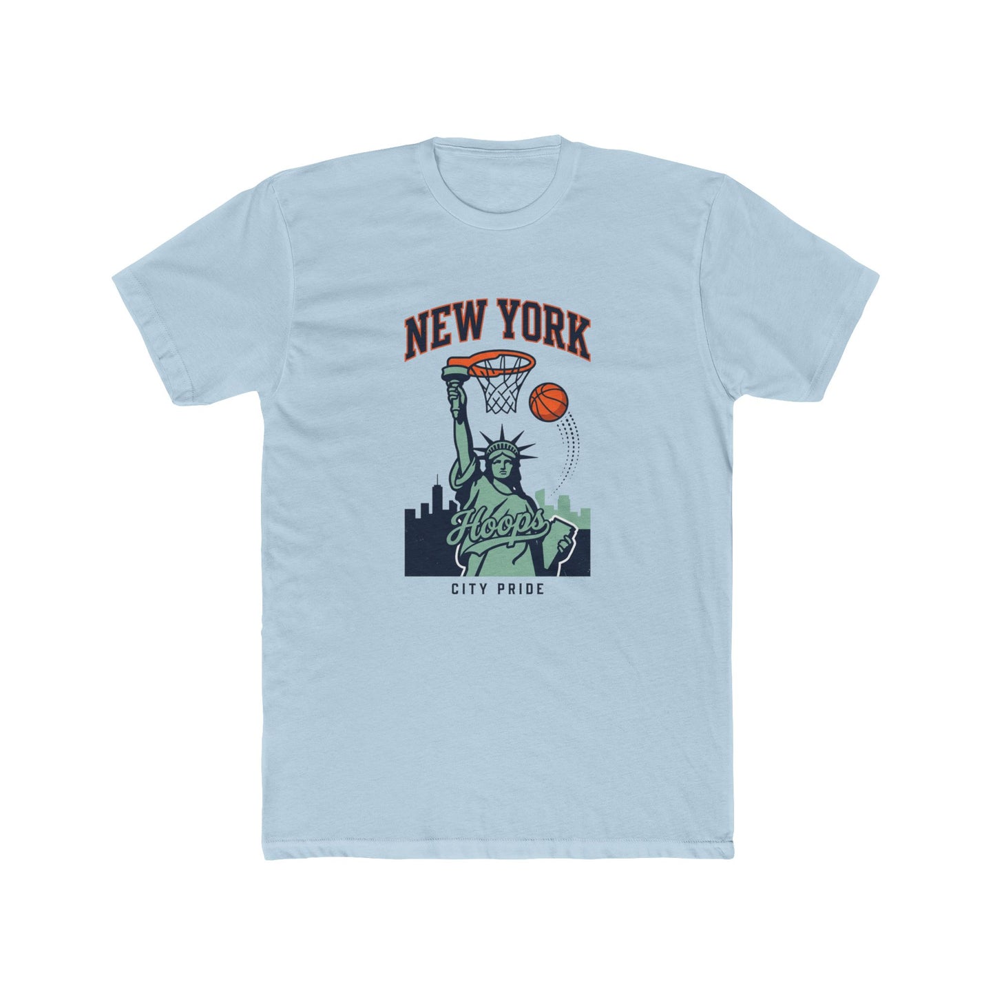 New York Hoops T-Shirt — Statue of Liberty Basketball City Pride Tee