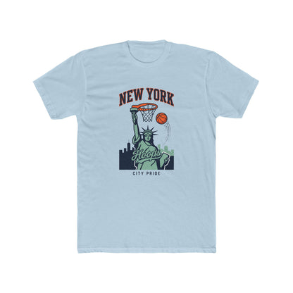 New York Hoops T-Shirt — Statue of Liberty Basketball City Pride Tee