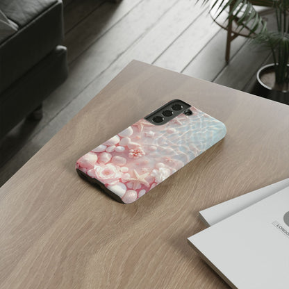 Tough Case - Pink Seashell Beach Phone Case