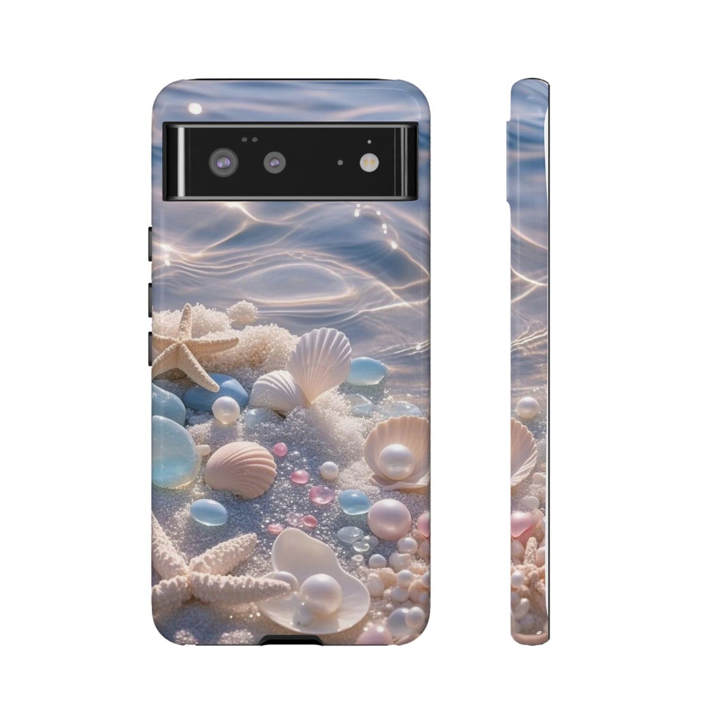 Seashell Pearl Phone Case — Pastel Beach Protective Tough Case