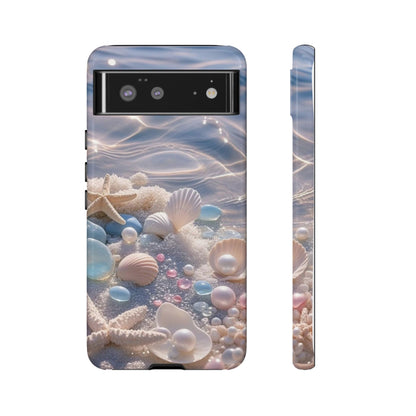 Seashell Pearl Phone Case — Pastel Beach Protective Tough Case
