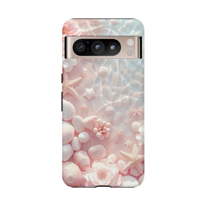 Phone Case — Pink Seashell Starfish Beach Waterproof Design