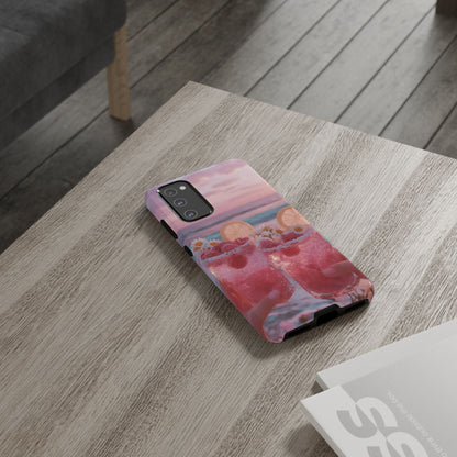 Tough Case - Pink Beach Cocktail Phone Case