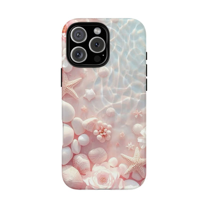Phone Case — Pink Seashell Starfish Beach Waterproof Design