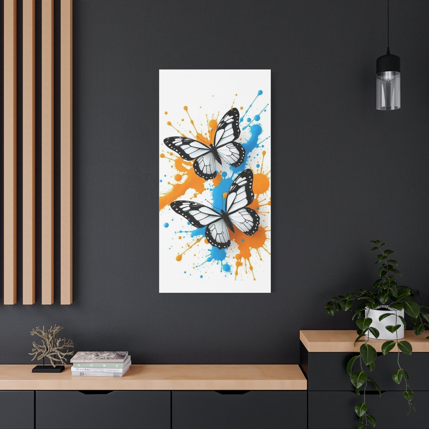 Butterfly Splash Canvas Wall Art — Matte Stretched Canvas