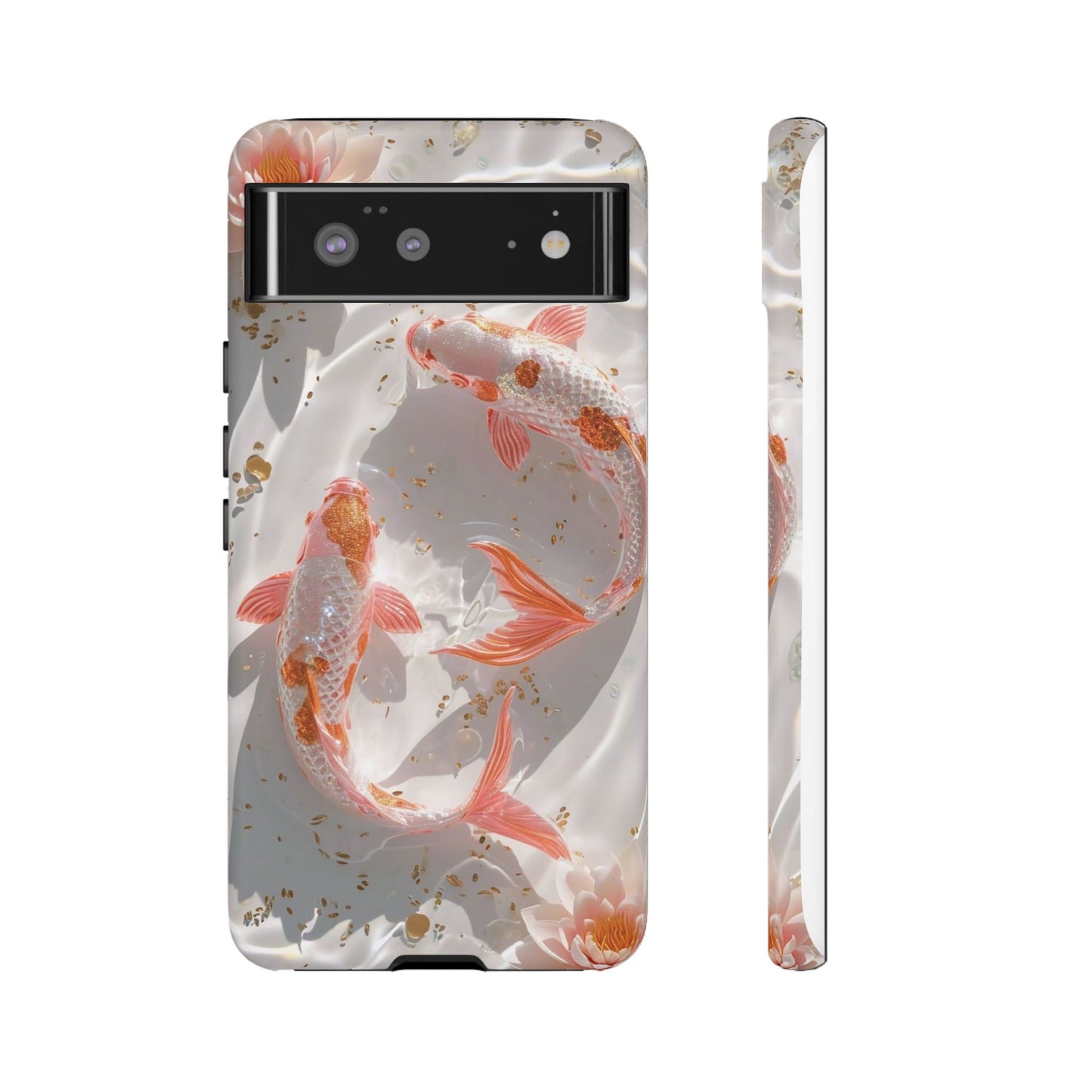 Koi Fish Phone Case "Serene Gold Fleck Watercolor"