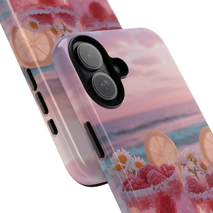 Pink Sunset Cocktail Phone Case — Beach Drink Protective Cover