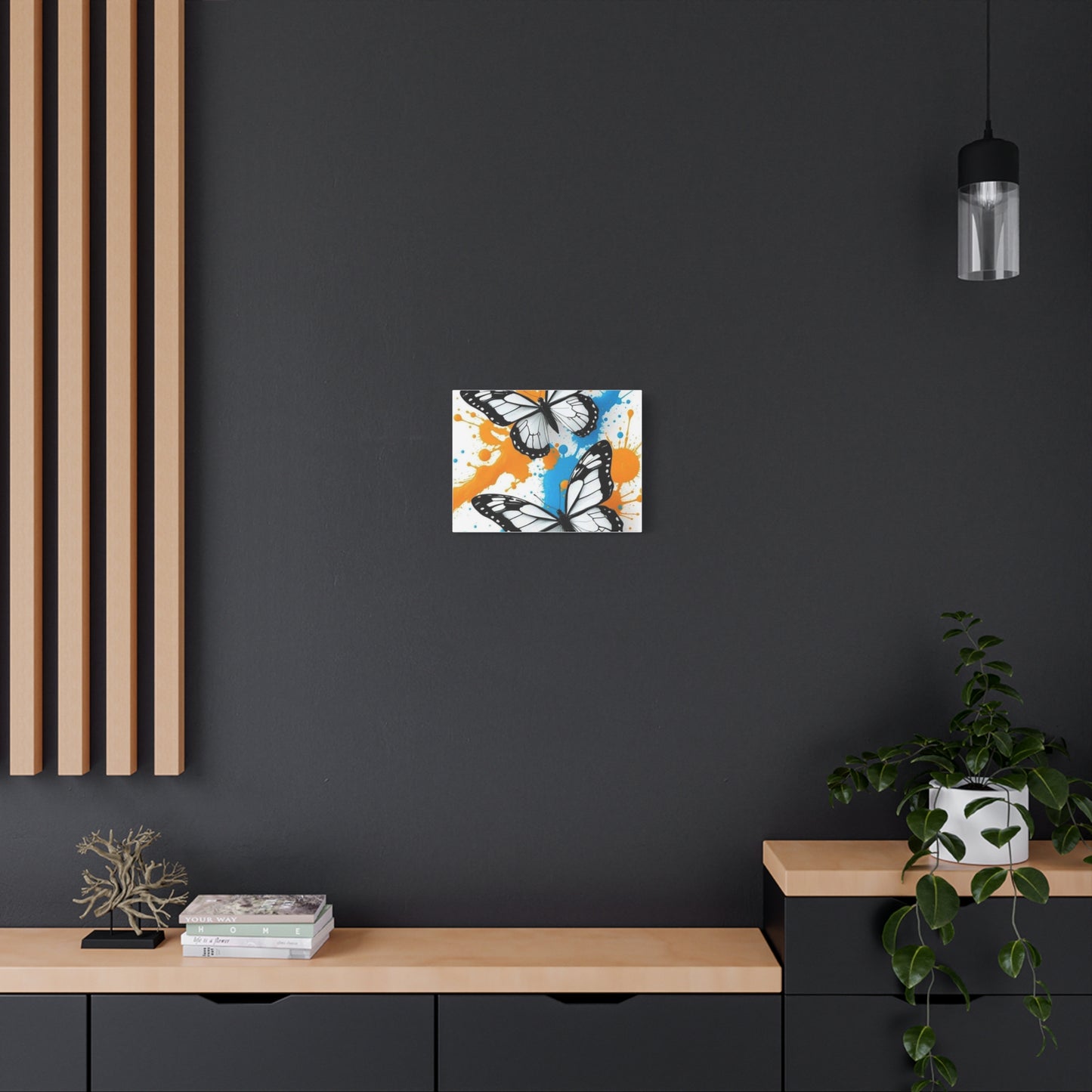 Butterfly Splash Canvas Wall Art — Matte Stretched Canvas