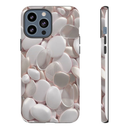 Phone Case – Soft Pink Pebble Pattern Protective Tough Case
