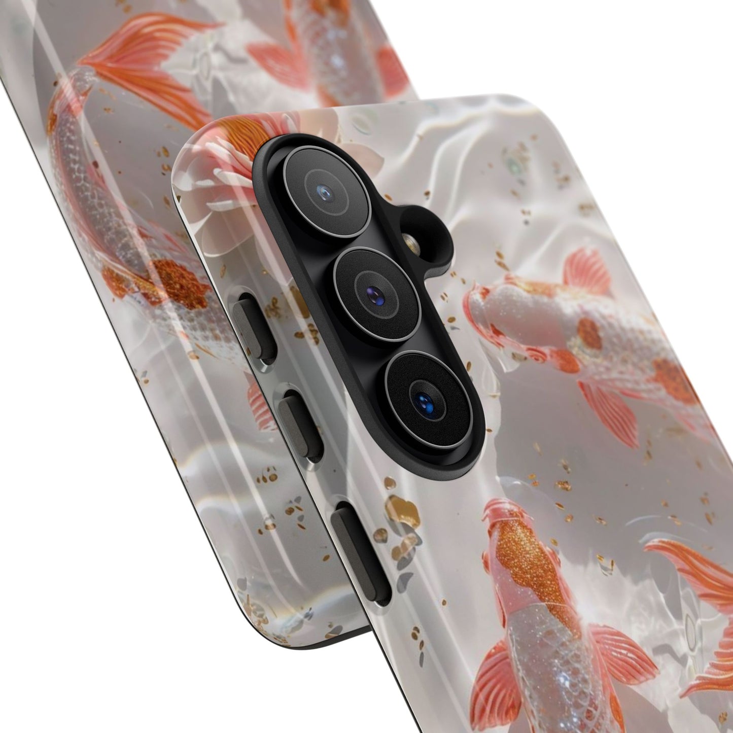 Koi Fish Phone Case "Serene Gold Fleck Watercolor"