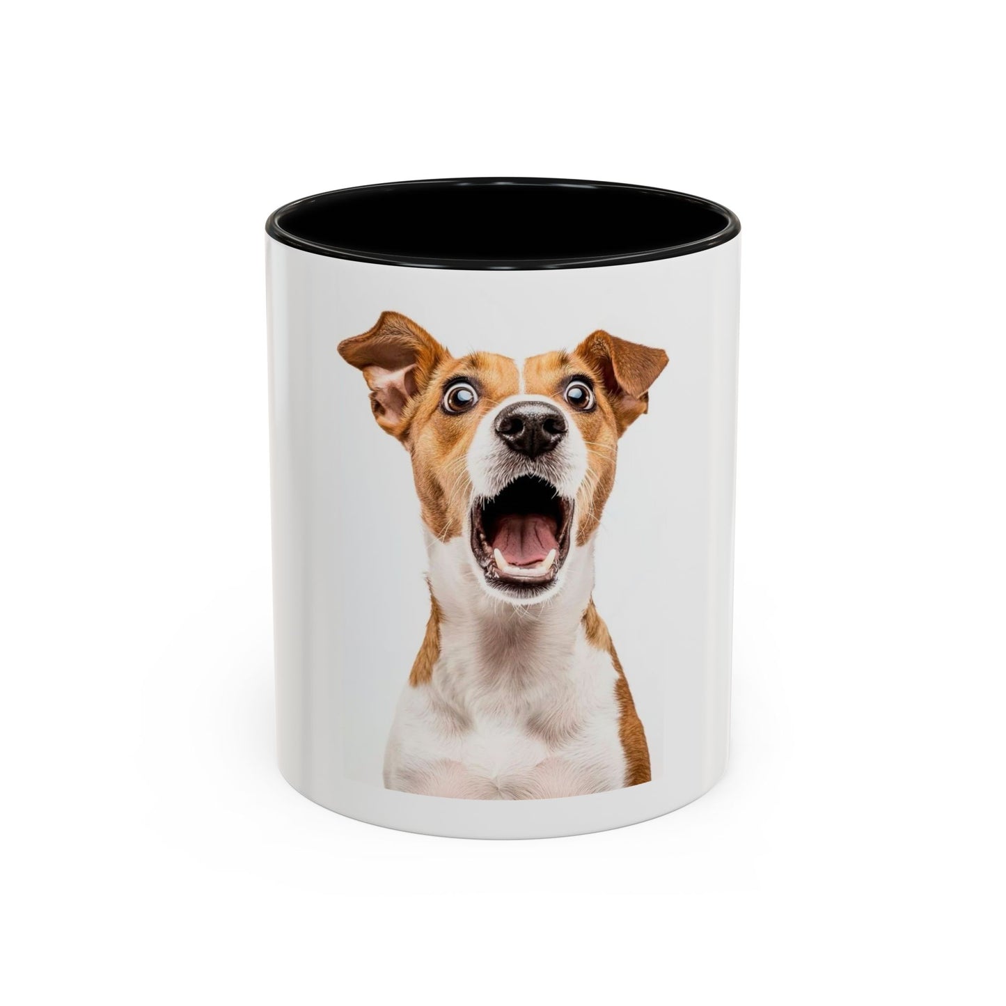 Surprised Dog Accent Coffee Mug – Funny Jack Russell Face 11/15oz
