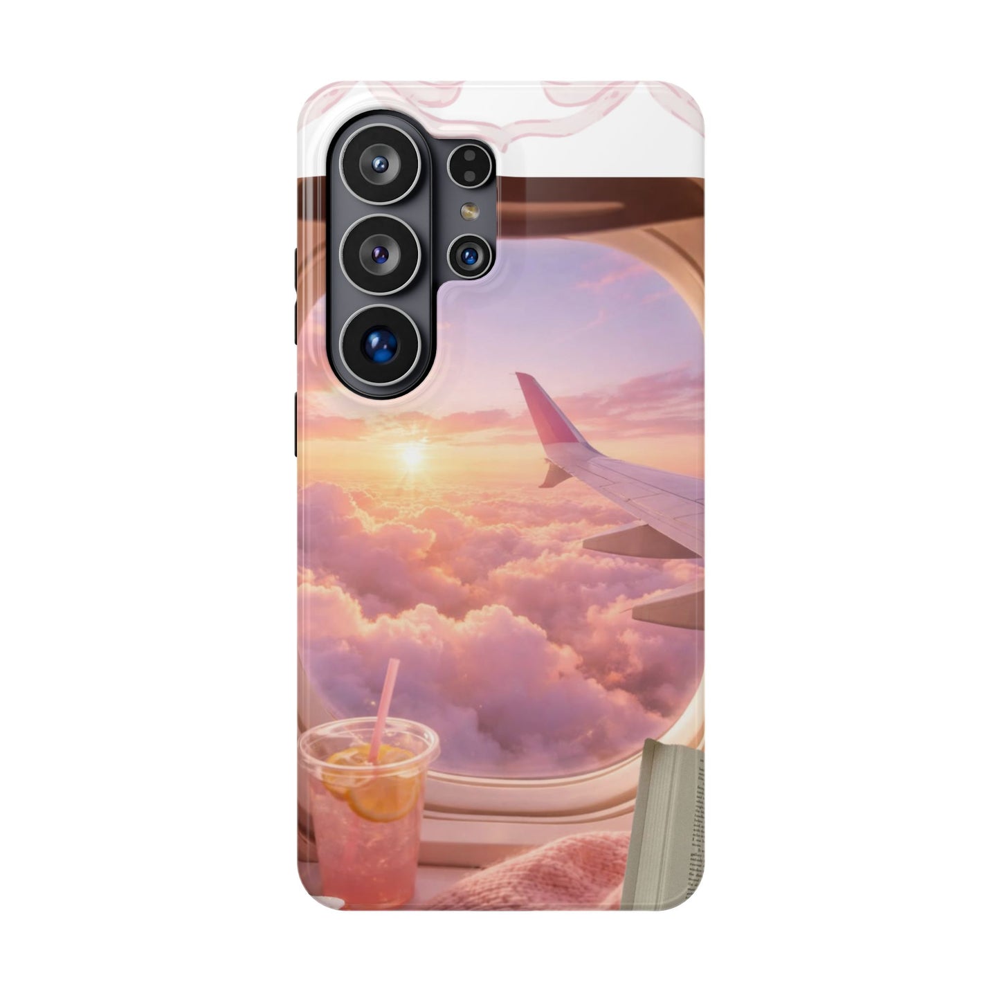iPhone Magnetic Case "Airplane Window Sunset Travel"