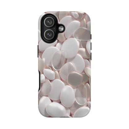 Phone Case – Soft Pink Pebble Pattern Protective Tough Case