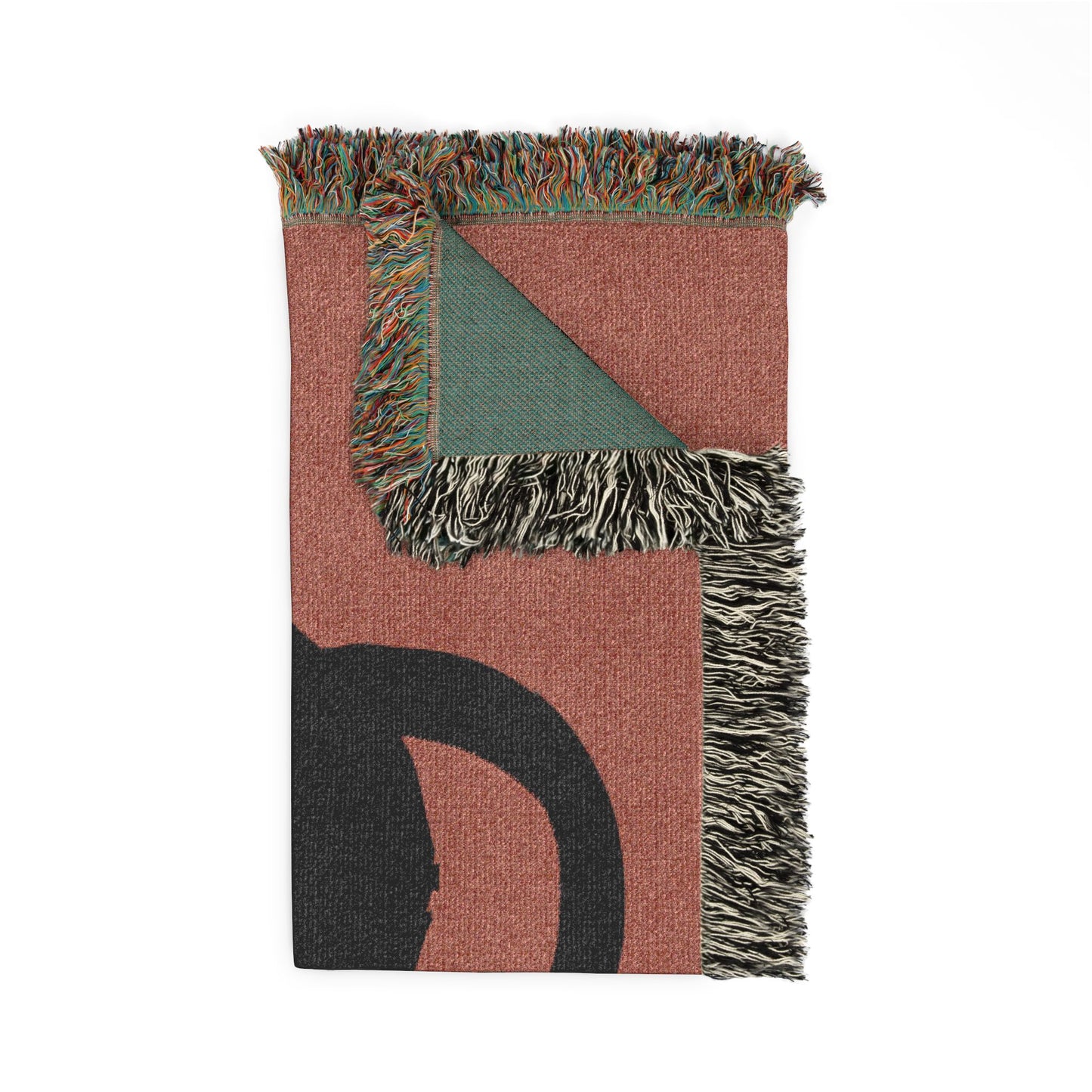 Woven Blanket — Stretching Black Cat Throw Blanket (Cozy Halloween & Cat Lover Gift)