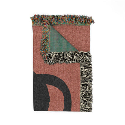 Woven Blanket — Stretching Black Cat Throw Blanket (Cozy Halloween & Cat Lover Gift)