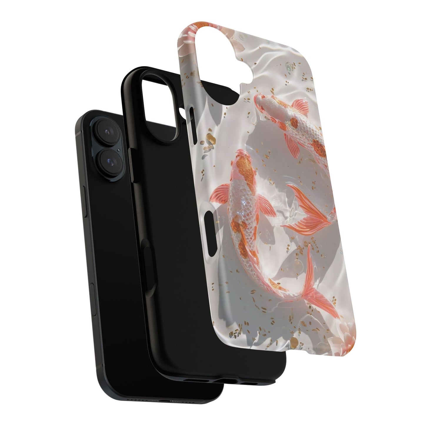 Koi Fish Phone Case "Serene Gold Fleck Watercolor"