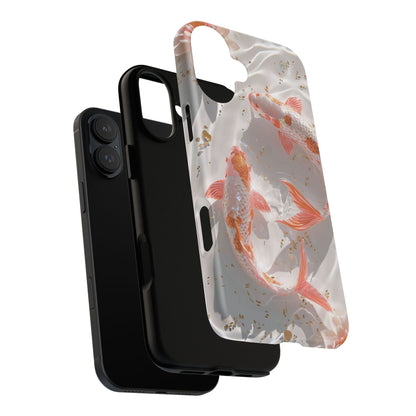 Koi Fish Phone Case "Serene Gold Fleck Watercolor"