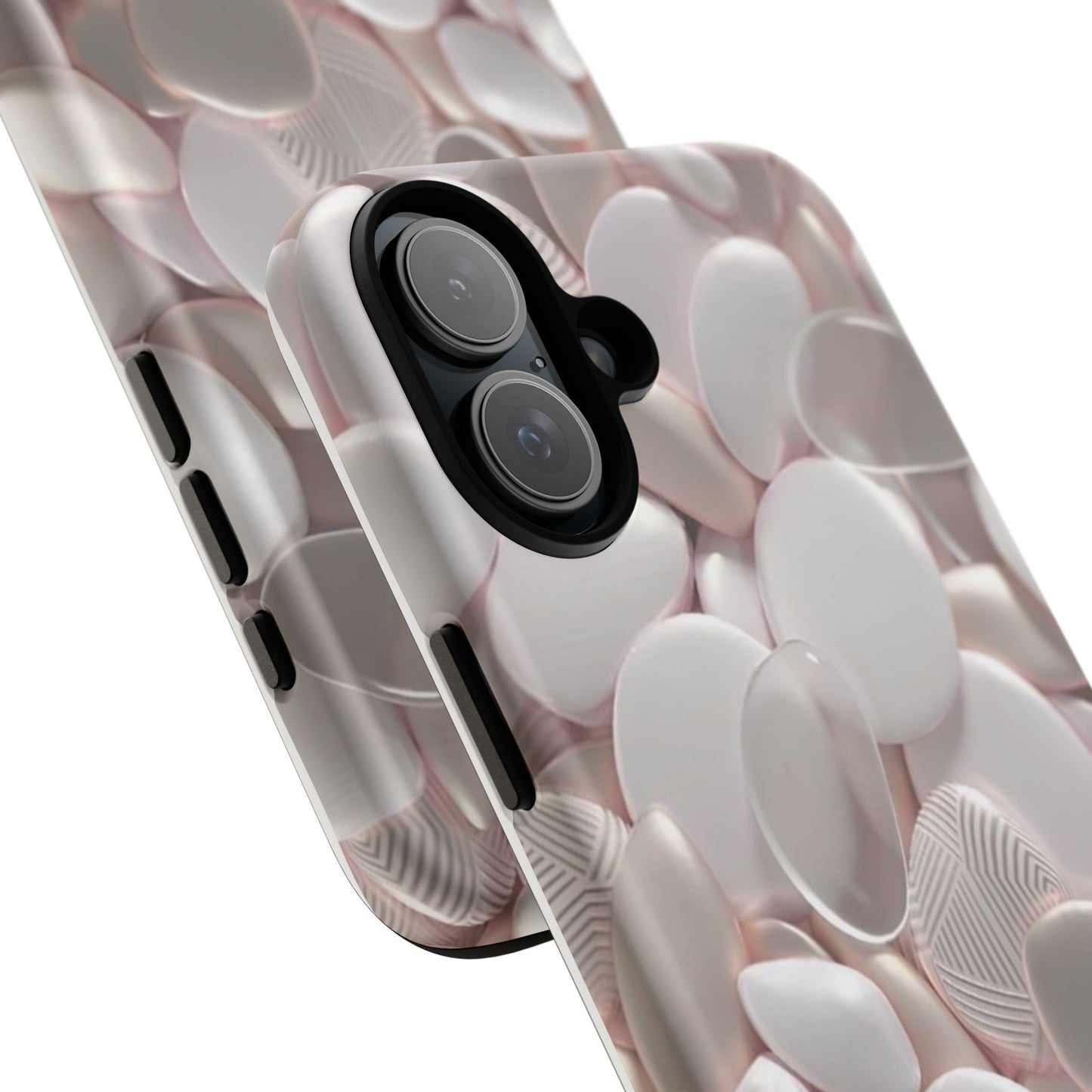 Phone Case – Soft Pink Pebble Pattern Protective Tough Case