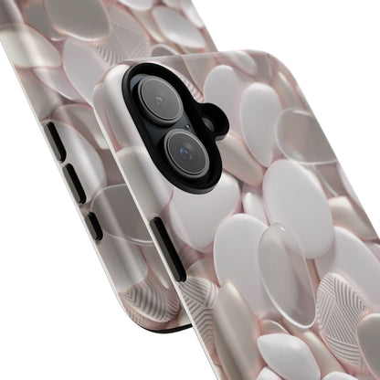 Phone Case – Soft Pink Pebble Pattern Protective Tough Case