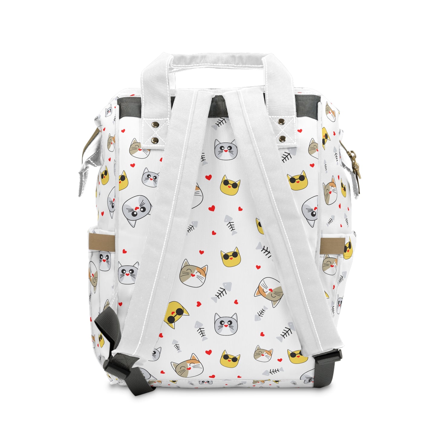 Cute Cat Print Diaper Backpack — Multifunctional Baby Travel Bag