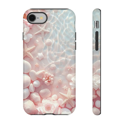 Phone Case — Pink Seashell Starfish Beach Waterproof Design