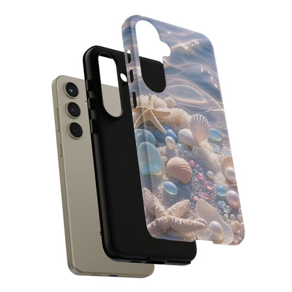 Tough Cases — Pastel Seashell Phone Case (Beach Shells, Pearls & Starfish)