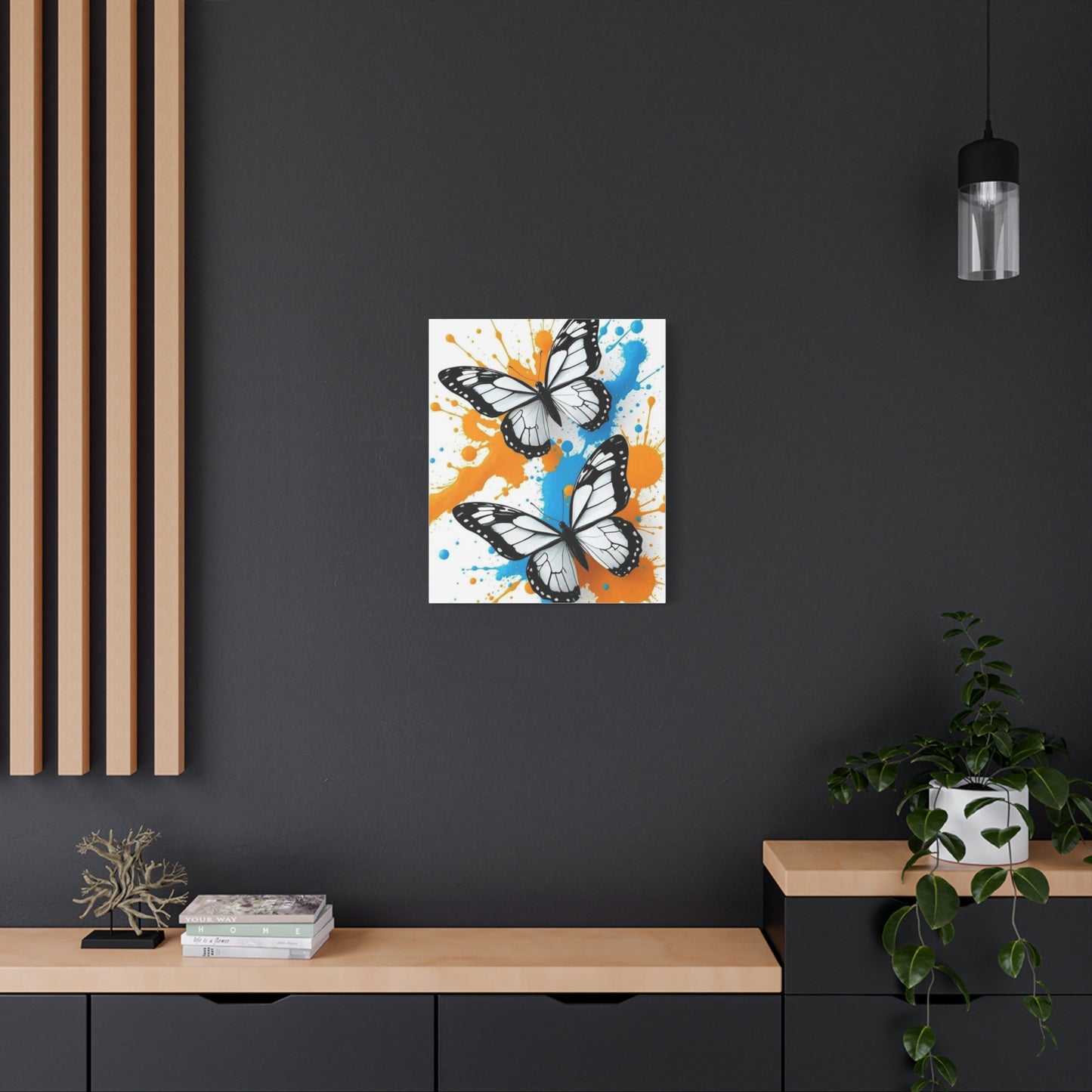 Butterfly Splash Canvas Wall Art — Matte Stretched Canvas