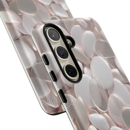 Phone Case – Soft Pink Pebble Pattern Protective Tough Case