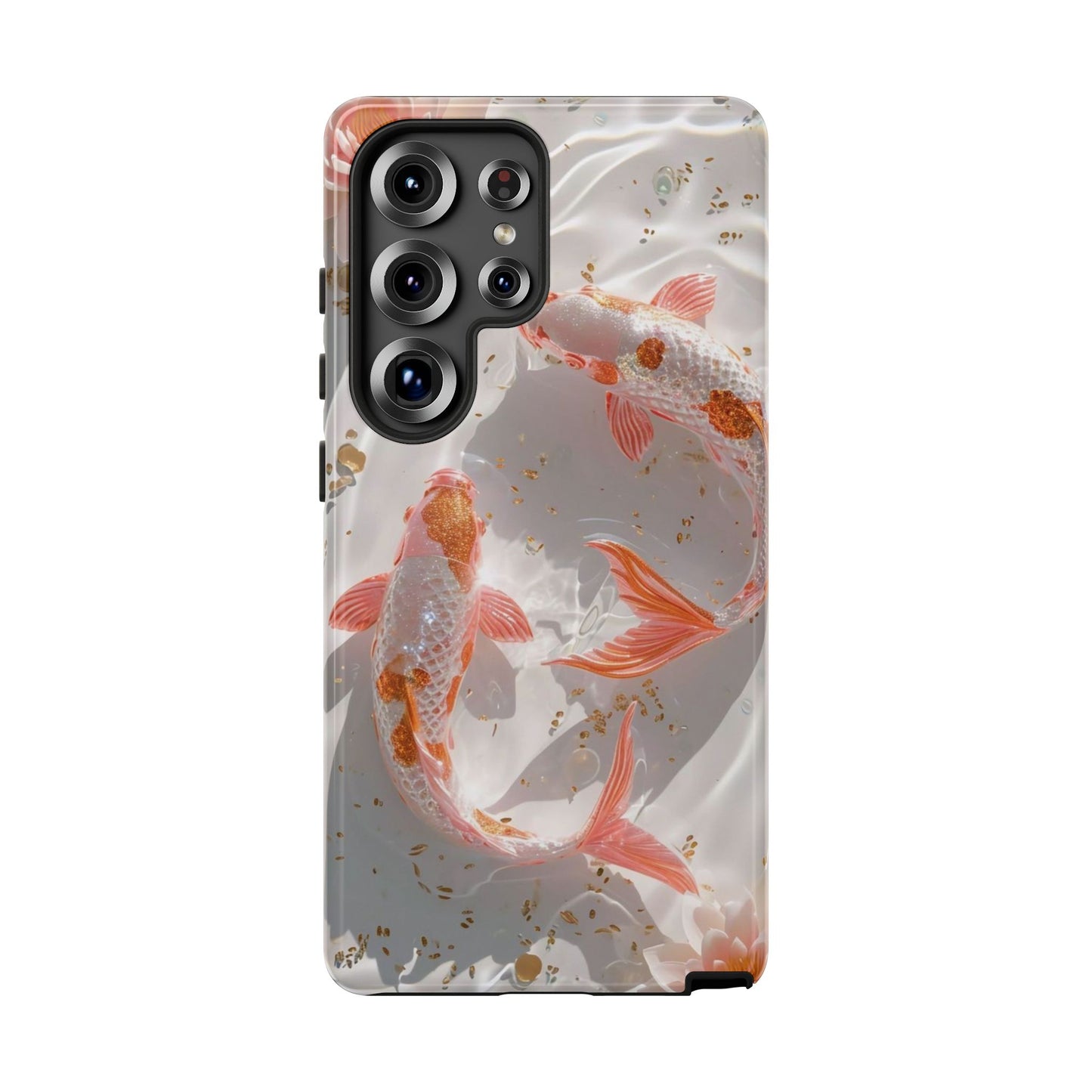 Koi Fish Phone Case "Serene Gold Fleck Watercolor"