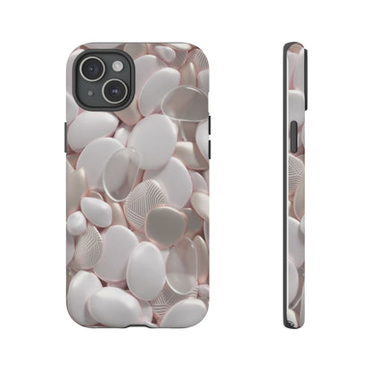 Phone Case – Soft Pink Pebble Pattern Protective Tough Case