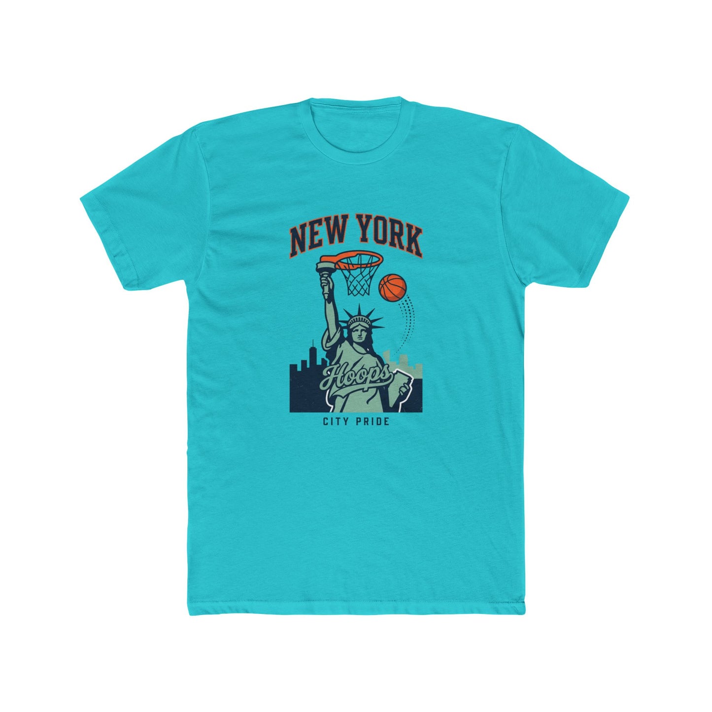 New York Hoops T-Shirt — Statue of Liberty Basketball City Pride Tee
