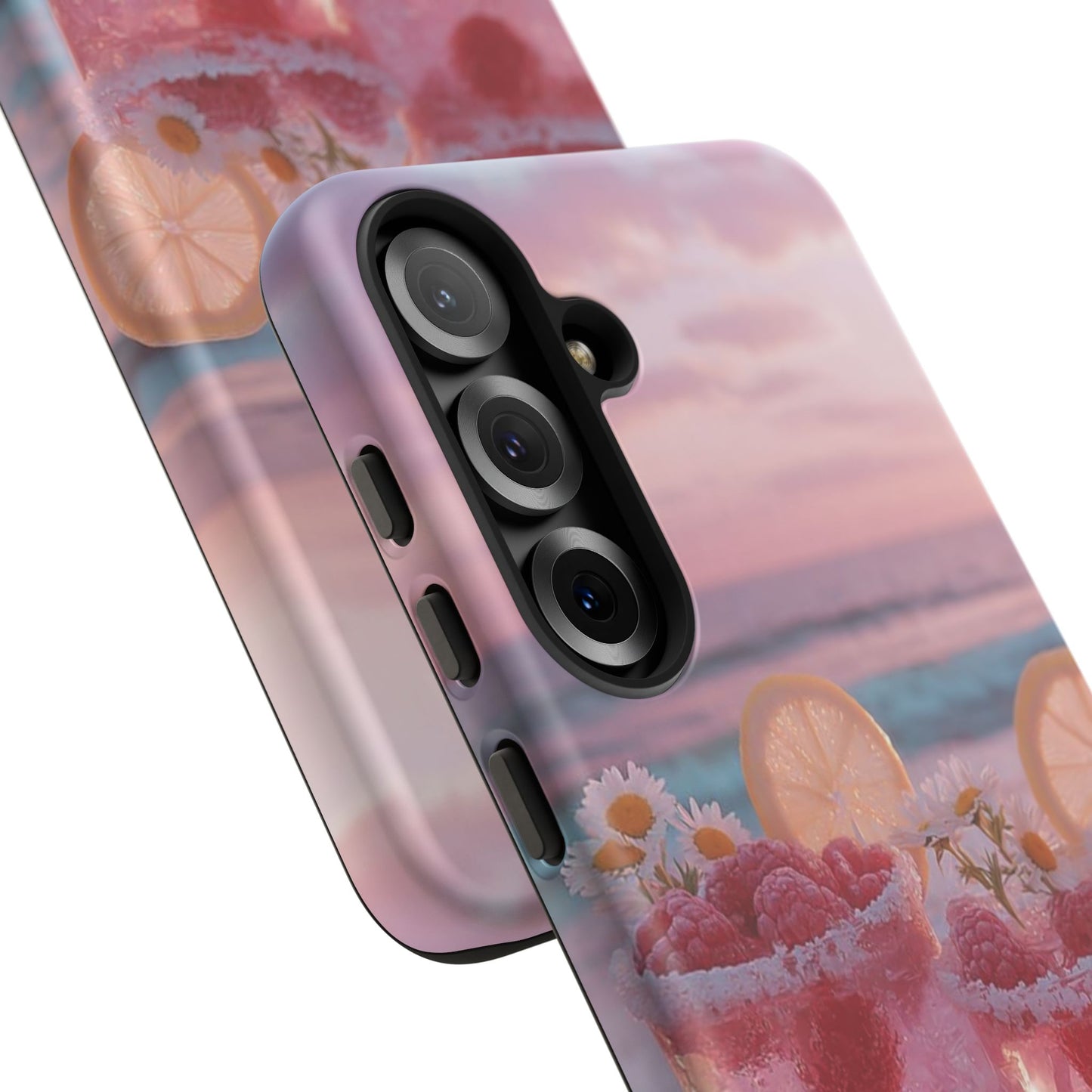 Pink Sunset Cocktail Phone Case — Beach Drink Protective Cover
