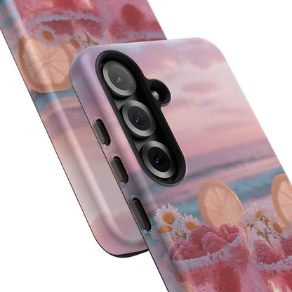 Pink Sunset Cocktail Phone Case — Beach Drink Protective Cover
