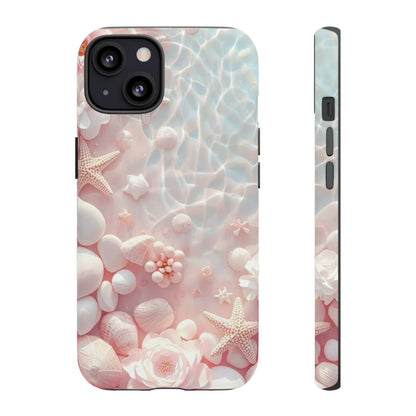 Phone Case — Pink Seashell Starfish Beach Waterproof Design