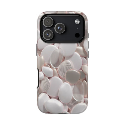 Phone Case – Soft Pink Pebble Pattern Protective Tough Case