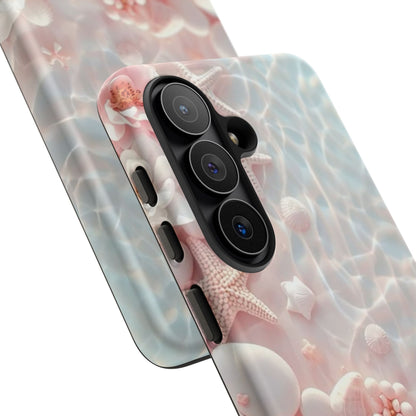 Phone Case — Pink Seashell Starfish Beach Waterproof Design