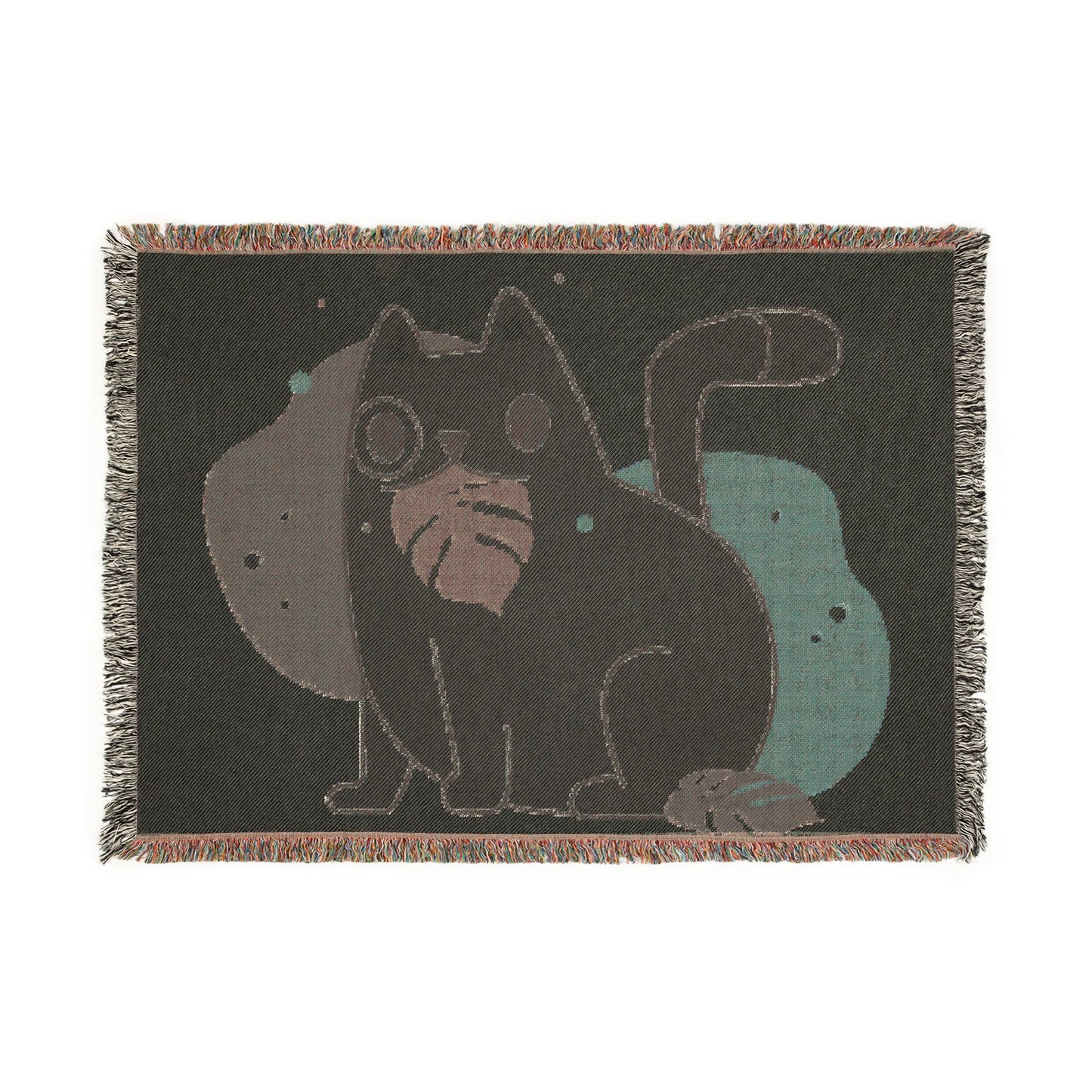 Cat Leaf Throw Blanket — Cute Cozy Woven Blanket for Cat Lovers