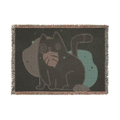 Cat Leaf Throw Blanket — Cute Cozy Woven Blanket for Cat Lovers