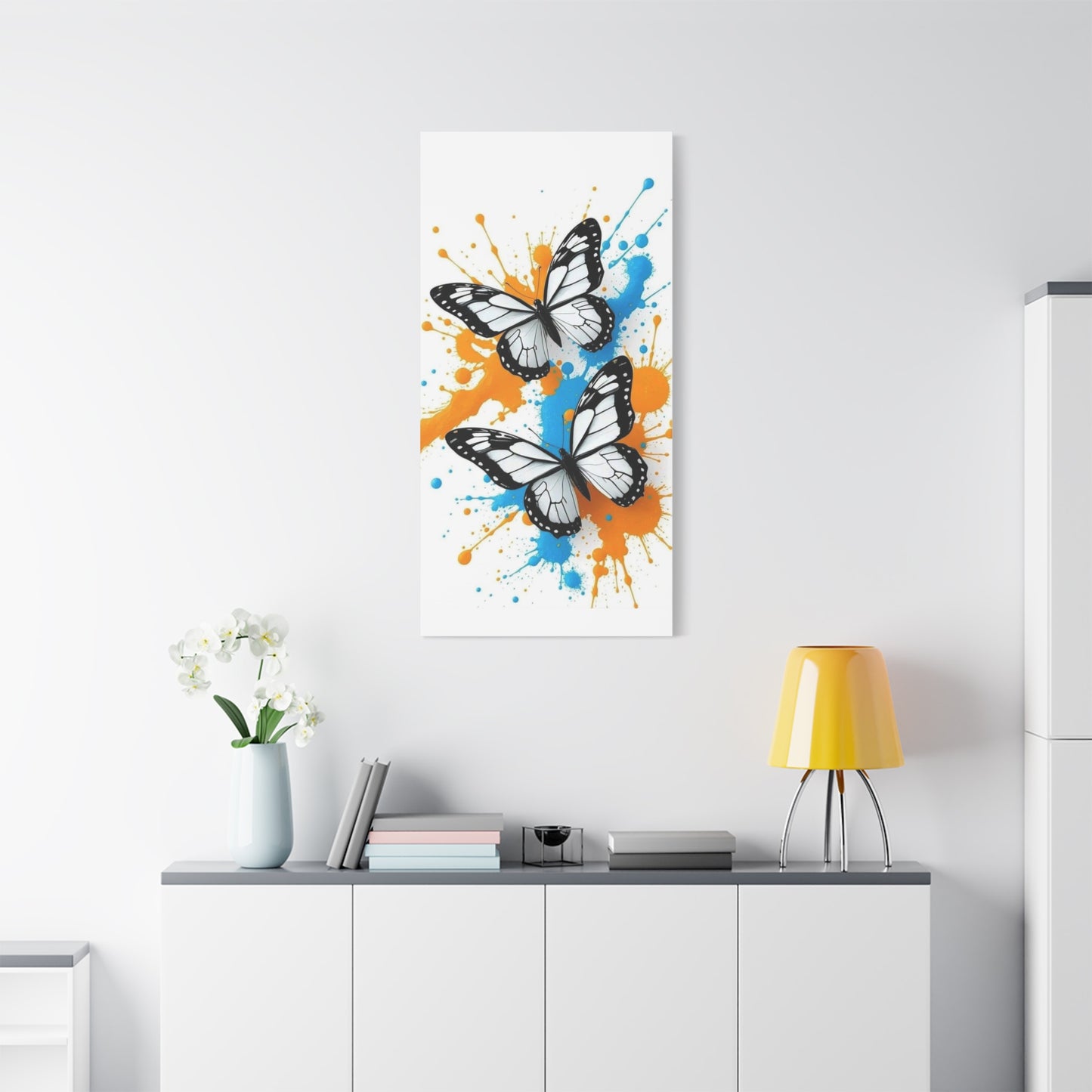Butterfly Splash Canvas Wall Art — Matte Stretched Canvas