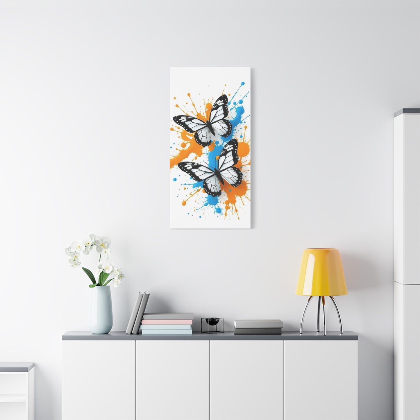 Butterfly Splash Canvas Wall Art — Matte Stretched Canvas