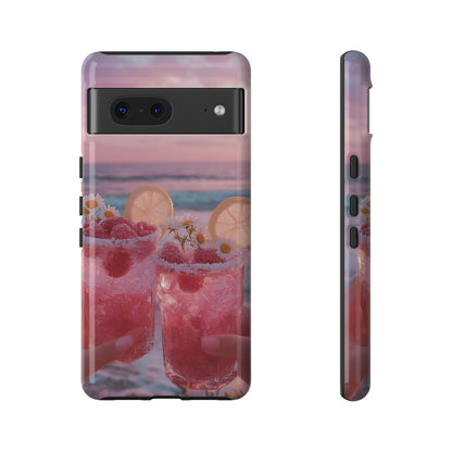Pink Sunset Cocktail Phone Case — Beach Drink Protective Cover