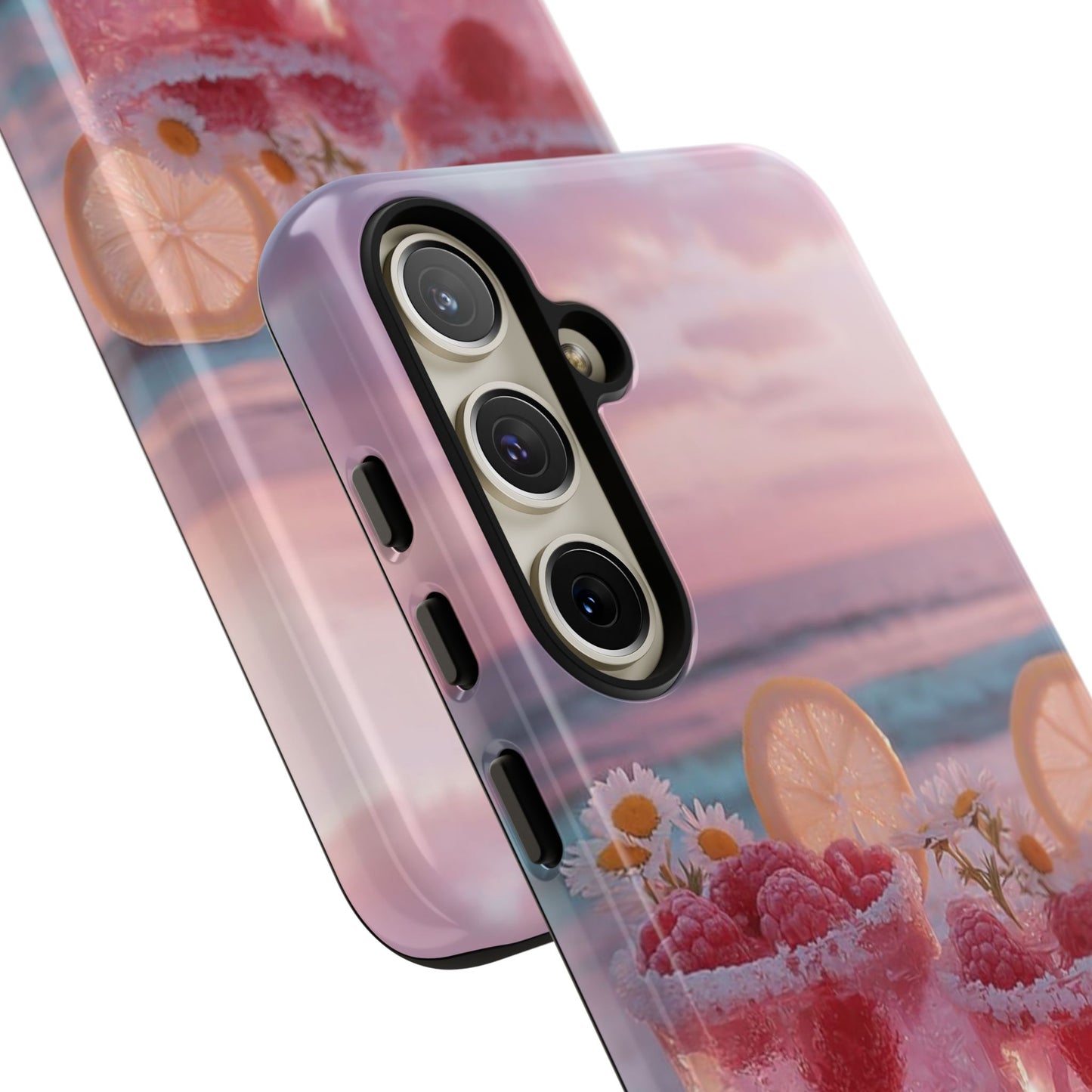 Pink Sunset Cocktail Phone Case — Beach Drink Protective Cover