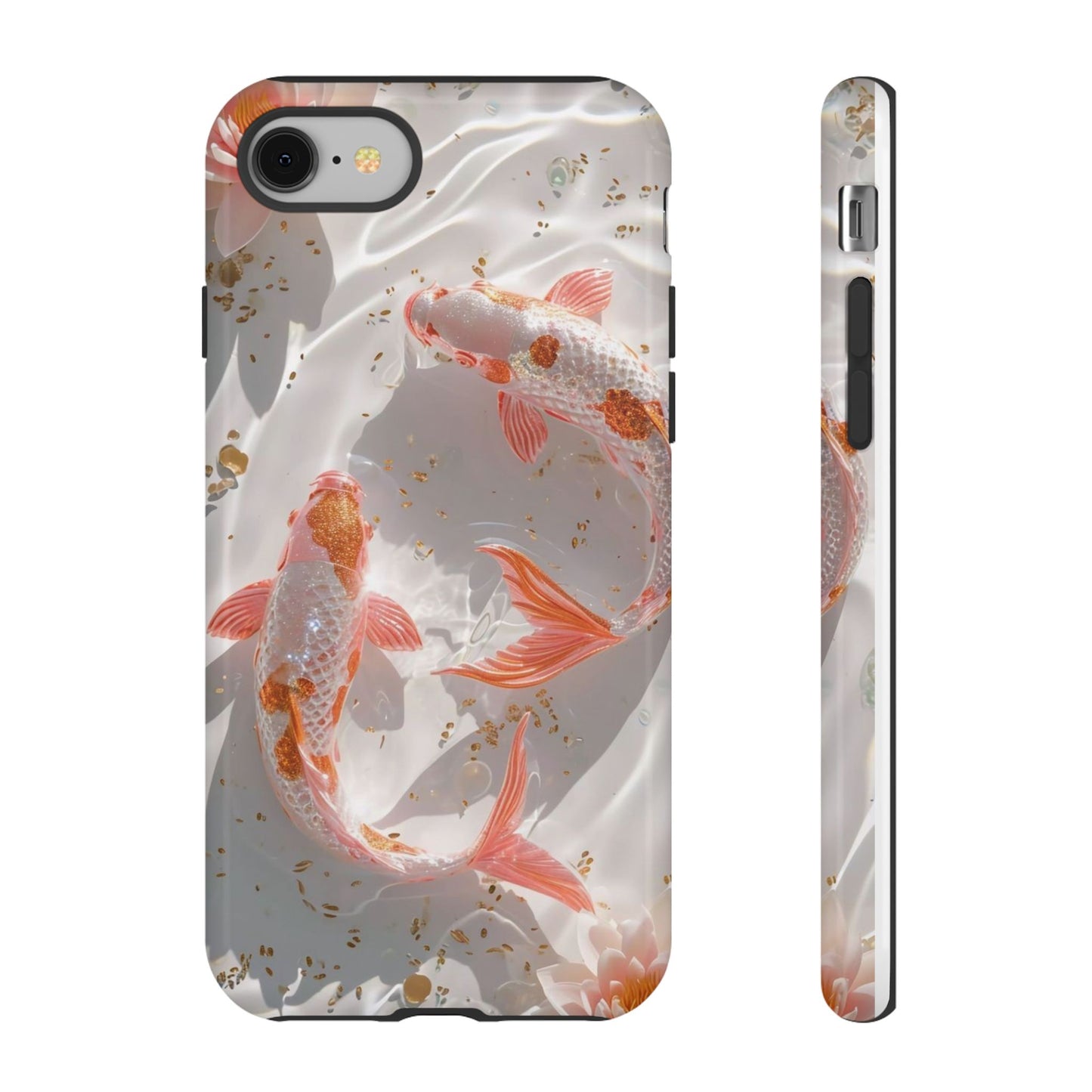 Koi Fish Phone Case "Serene Gold Fleck Watercolor"