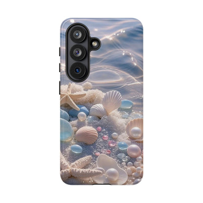 Seashell Pearl Phone Case — Pastel Beach Protective Tough Case