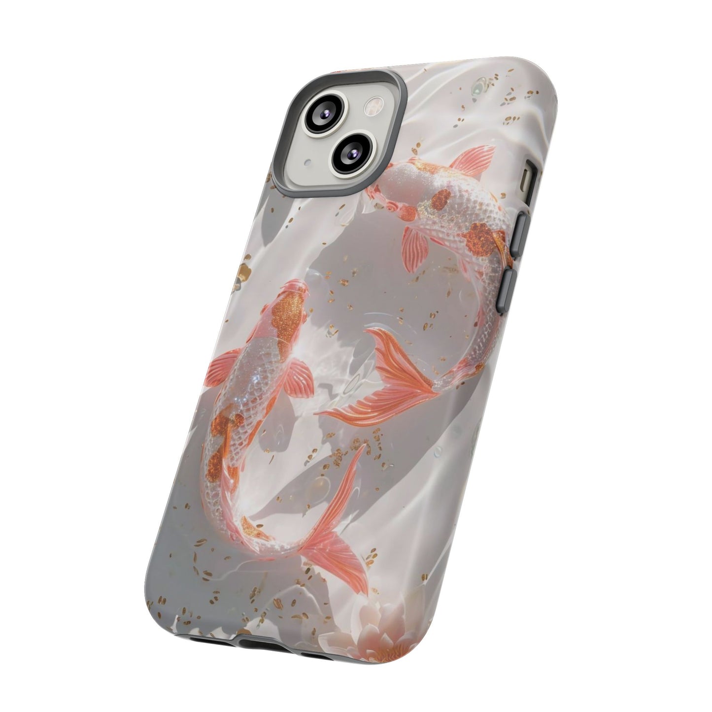 Koi Fish Phone Case "Serene Gold Fleck Watercolor"