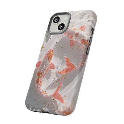 Koi Fish Phone Case "Serene Gold Fleck Watercolor"
